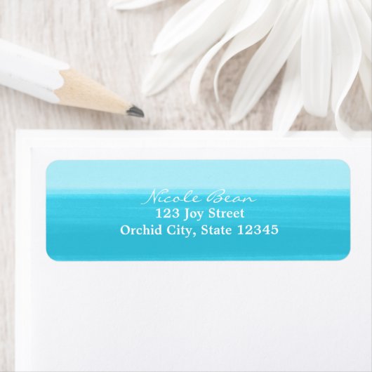 Helle Blue Watercolor Hochzeitsplatten (Insitu)
