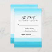 Helle Blue Watercolor Wedding RSVP Card (Vorne/Hinten)