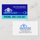 Helle Blues Electrician Wire Visitenkarte (Vorne/Hinten)