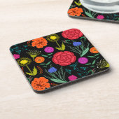 Helle Blume 6 Stück Getränkeuntersetzer (Linke Seite)