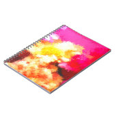 Helle Blume Abstraktes Notebook, farbiges Journal Notizblock (Linke Seite)