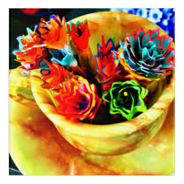 Helle Blume Acryl Wandkunst