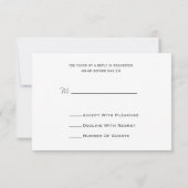 Helle Blume & Barnwood Wedding RSVP Karte (Rückseite)