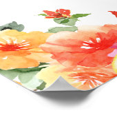 Helle Blume Blumenzitrus Brautparty WILLKOMMEN Poster (Ecke)