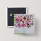 Helle Blume Bouquet Button (Vorne & Hinten)