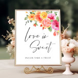 Helle Blume Citrus Slice Bridal Liebe ist süß Poster<br><div class="desc">Für weitere Anpassungen klicken Sie bitte auf "Diese Vorlage personalisieren",  dann auf "Bearbeiten mit dem Entwurfswerkzeug". Stilvoll bearbeitbare Vorlagen,  die leicht zu benutzen sind,  weitere Artikel im Laden verfügbar (Einladungen,  uAwg,  Dankeschön-Karten,  Schreibwaren & Dekor). Wenn Sie Hilfe oder passende Artikel benötigen,  kontaktieren Sie mich bitte.</div>