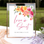 Helle Blume Citrus Slice Bridal Liebe ist süß Poster<br><div class="desc">Für weitere Anpassungen klicken Sie bitte auf "Diese Vorlage personalisieren",  dann auf "Bearbeiten mit dem Entwurfswerkzeug". Stilvoll bearbeitbare Vorlagen,  die leicht zu benutzen sind,  weitere Artikel im Laden verfügbar (Einladungen,  uAwg,  Dankeschön-Karten,  Schreibwaren & Dekor). Wenn Sie Hilfe oder passende Artikel benötigen,  kontaktieren Sie mich bitte.</div>