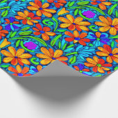 Helle Blume der Folklore Geschenkpapier (Ecke)