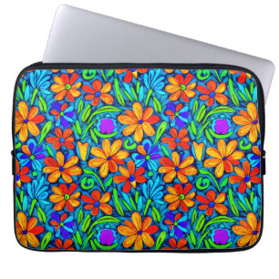 Helle Blume der Folklore Laptopschutzhülle