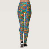 Helle Blume der Folklore Leggings (Rückseite)