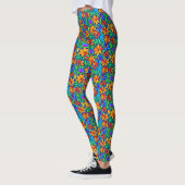 Helle Blume der Folklore Leggings (Links)