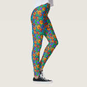 Helle Blume der Folklore Leggings (Rechts)