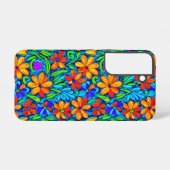 Helle Blume der Folklore Samsung Galaxy Hülle (Rückseite (Horizontal))