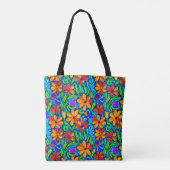 Helle Blume der Folklore Tasche (Rückseite)