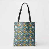 Helle Blume, dunkler Hintergrund Tasche (Vorderseite)