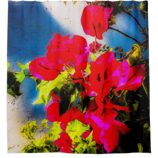 Helle Blume Duschvorhang (Vorderseite)