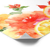 Helle Blume Floral Citrus Bridal Brunch WELCOME Poster (Ecke)