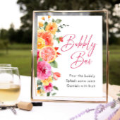 Helle Blume Floral Citrus Bridbly Bubbly Bar Poster