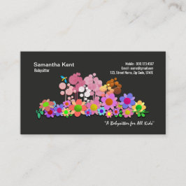 Helle Blume Galore Nanny Business Card Visitenkarte