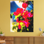 Helle Blume gearbeitete Canvas Print Leinwanddruck (Insitu (Wohnzimmer))
