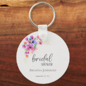 Helle Blume Golden Greenery Brautparty Schlüsselanhänger (Vorderseite)