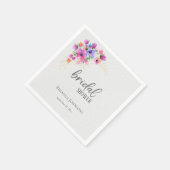 Helle Blume Golden Greenery Brautparty Serviette (Ecke)