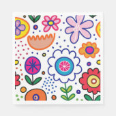 Helle Blume im Cartoon Serviette (Vorderseite)