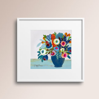 Helle Blume in einer Vase Poster