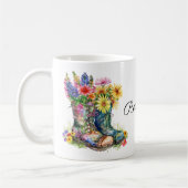 Helle Blume in Stiefeln Kaffeetasse (Links)