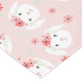 Helle Blume Kronrosa Tischdecke (Schrägansicht)