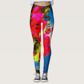 Helle Blume Leggings (Vorderseite)
