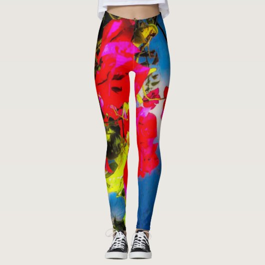 Helle Blume Leggings (Vorderseite)