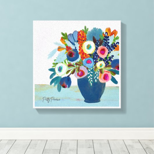 Helle Blume Leinwanddruck (Insitu (Holzboden))