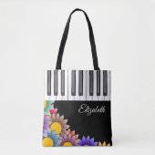Helle Blume Piano Tragetaschen Tasche (Vorderseite)