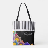 Helle Blume Piano Tragetaschen Tasche (Rückseite)