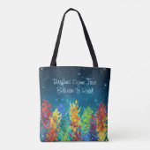 Helle Blume Starry Night Dreams Treten Tasche (Rückseite)