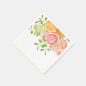 Helle Blume und Brautparty von Zitrusfrüchten Serviette (Ecke)