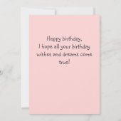 Helle Blume und Niedliche Katze mit Hut und Herz G (Rückseite)