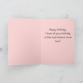 Helle Blume und Niedliche Katze mit Hut und Herz G Karte (Innenseite)