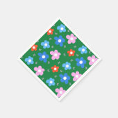 Helle Blume und Schmetterlinge Serviette (Ecke)