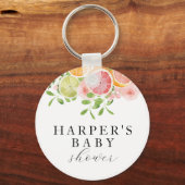 Helle Blume und Zitrusbrunnen Schlüsselanhänger (Vorderseite)