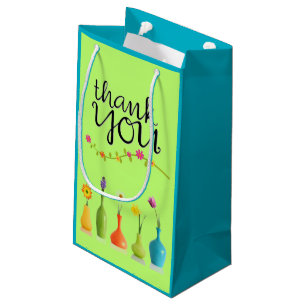 Helle Blumen danken Ihnen Geschenk-Tasche Kleine Geschenktüte