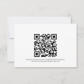 Helle Blumen Frühling Sommer Hochzeit QR-Code RSVP Karte (Rückseite)