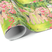Helle Blumen Geschenkpapier (Rolleneckpunkt)