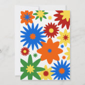 Helle Blumen-Party Einladung (Rückseite)