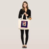 Helle Blumen-Tasche Jumbo Stoffbeutel (Vorderseite (Model))