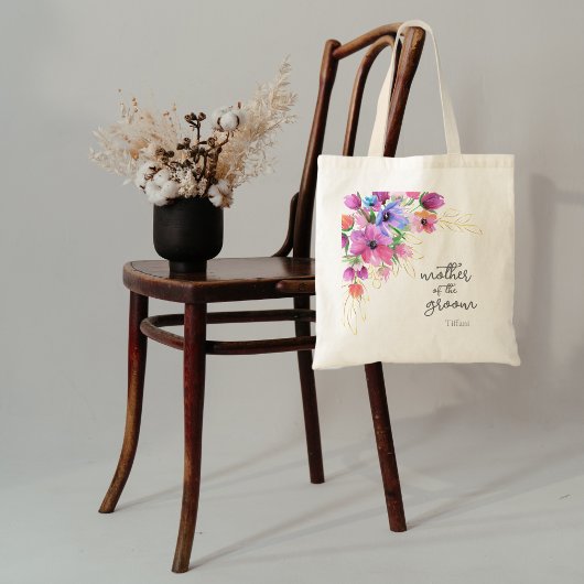 Helle Blumen und Gold Mutter der Braut Tragetasche