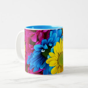 Helle Blumen Zweifarbige Tasse
