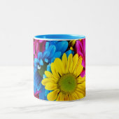 Helle Blumen Zweifarbige Tasse (Mittel)