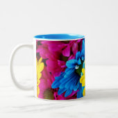 Helle Blumen Zweifarbige Tasse (Links)